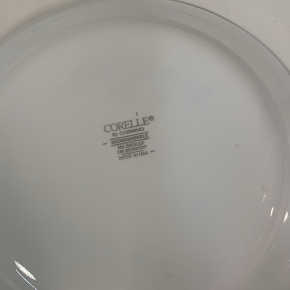 Corelle Callaway Salad Dessert Bread Plates White Swirl Green Ivy set 4 - Picture 9 of 11